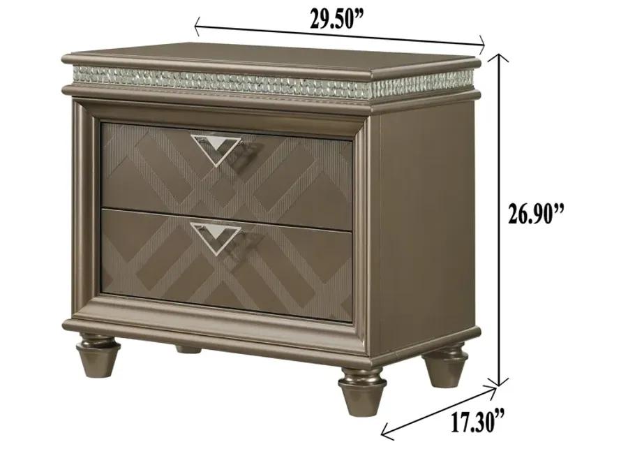 Cristal - Nightstand - Brown