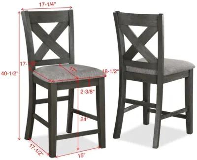 Rufus - Counter Height Chair (Set of 2) - Gray