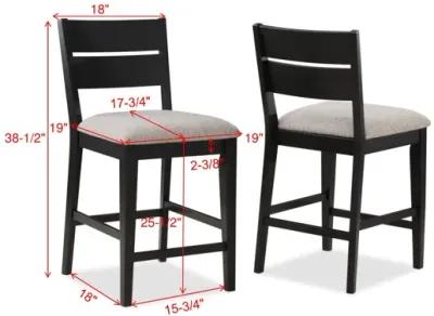 Mathis - Counter Height Chair (Set of 2) - Black