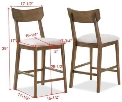 Weldon - Counter Height Chair (Set of 2) - Brown