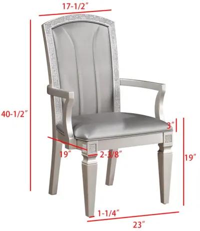 Klina - Arm Chair (Set of 2) - Silver