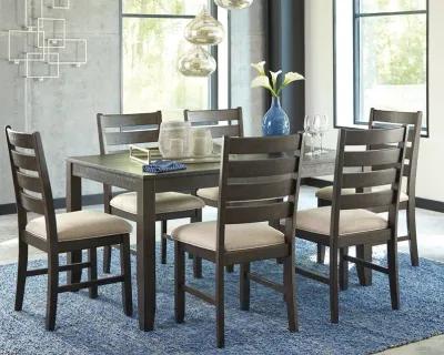 Rokane - Brown - Dining Room Table Set (Set of 7)