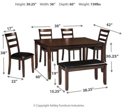 Coviar - Brown - Dining Room Table Set (Set of 6)