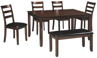 Coviar - Brown - Dining Room Table Set (Set of 6)