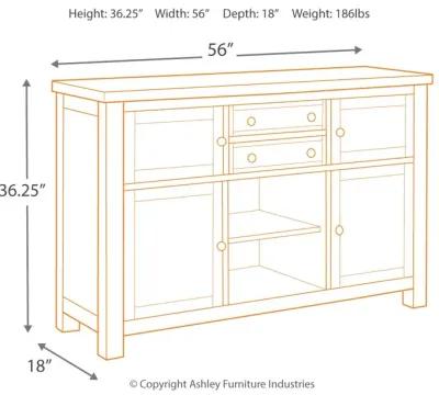 Moriville - Grayish Brown - Dining Room Server