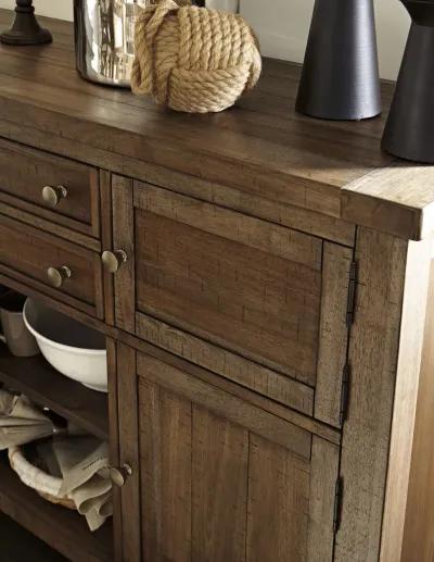 Moriville - Grayish Brown - Dining Room Server