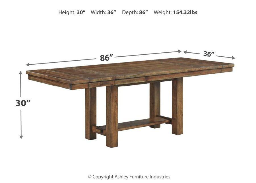 Moriville - Grayish Brown - Rectangular Dining Room Extension Table