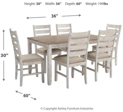 Skempton - White - Dining Room Table Set (Set of 7)