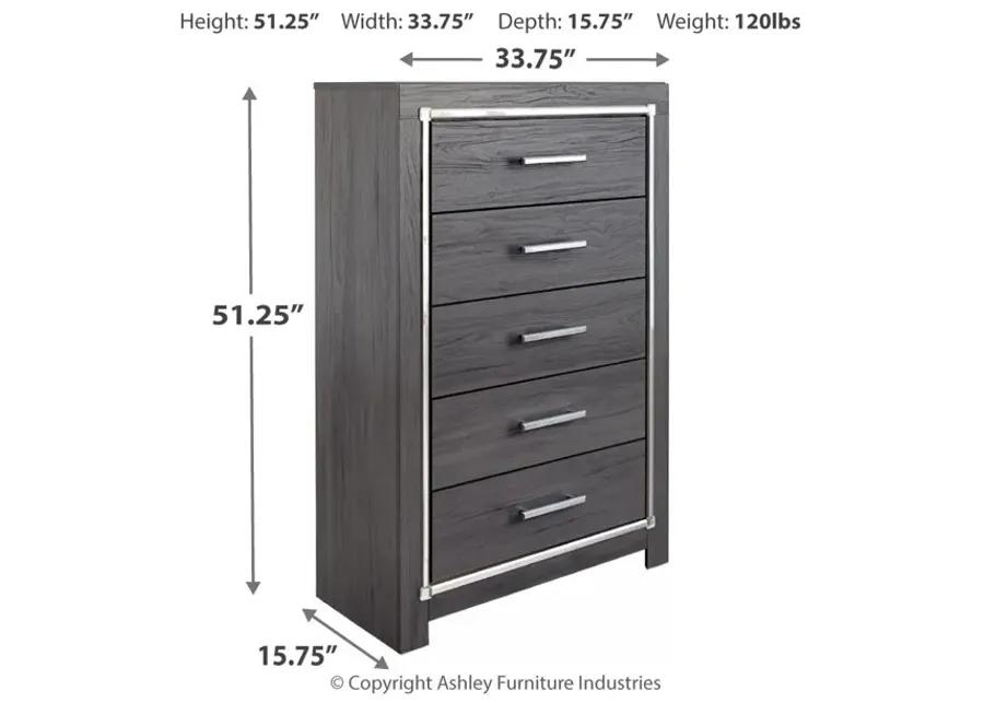 Lodanna - Gray - Five Drawer Chest