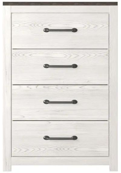 Gerridan - White / Gray - Four Drawer Chest