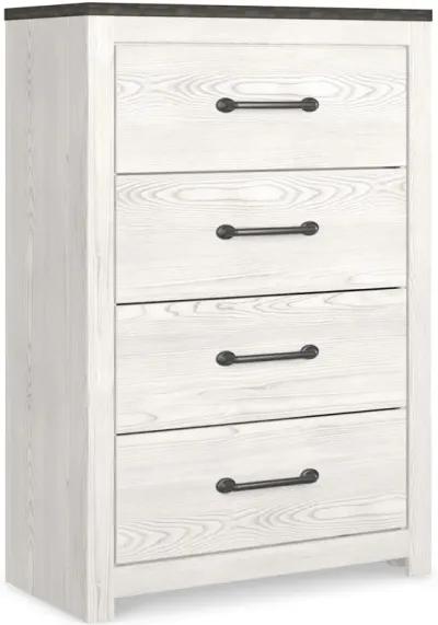 Gerridan - White / Gray - Four Drawer Chest