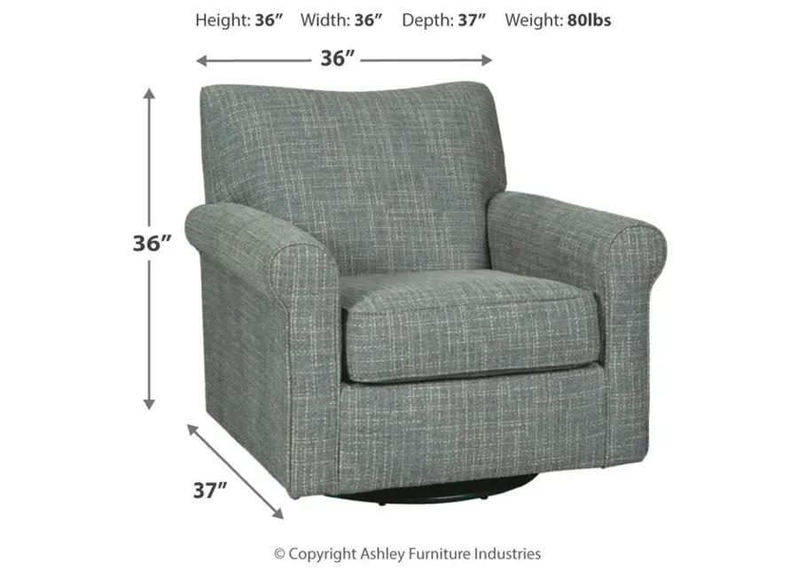 Renley - Ash - Swivel Glider Accent Chair