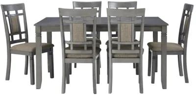 Jayemyer - Charcoal Gray - Rect Drm Table Set (Set of 7)