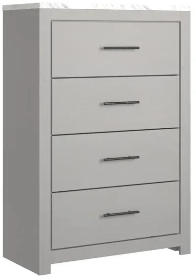 Cottonburg - Light Gray / White - Four Drawer Chest