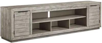 Naydell - Gray - Xl TV Stand W/Fireplace Option