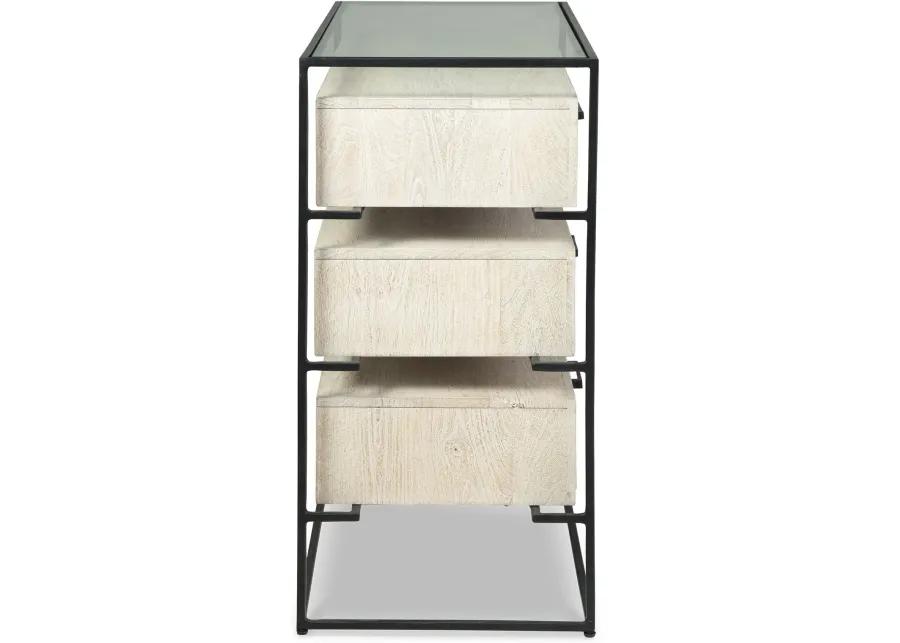 Crewridge - Black / Cream - Accent Cabinet