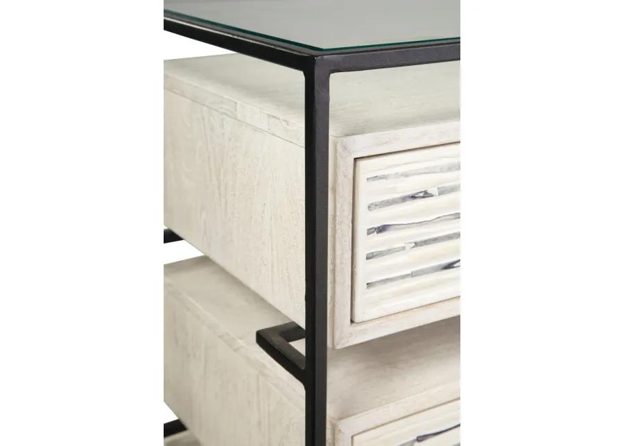 Crewridge - Black / Cream - Accent Cabinet