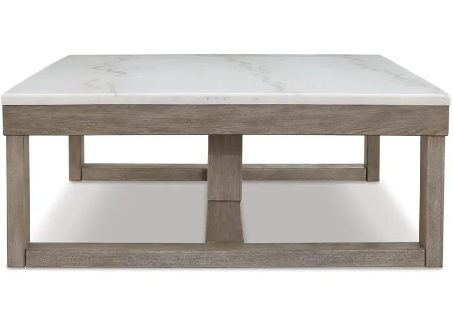 Loyaska - Brown/ivory - Rectangular Cocktail Table