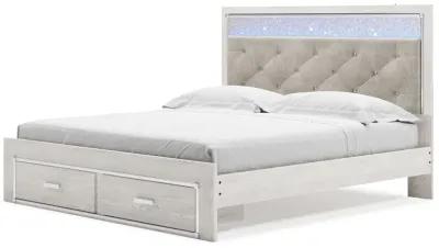 Altyra - White - King Upholstered Storage Bed