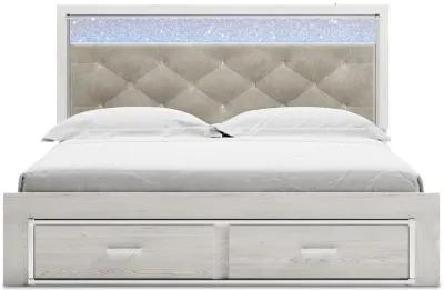 Altyra - White - King Upholstered Storage Bed