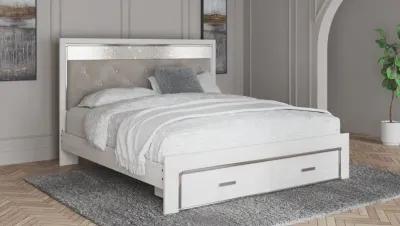 Altyra - White - King Upholstered Storage Bed