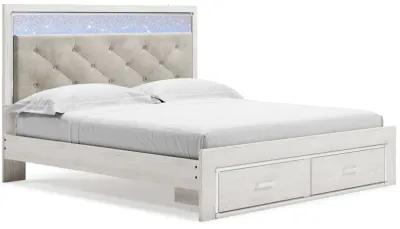 Altyra - White - King Upholstered Storage Bed