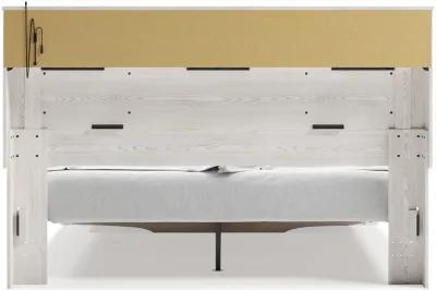 Altyra - White - King Upholstered Bookcase Bed With Storage