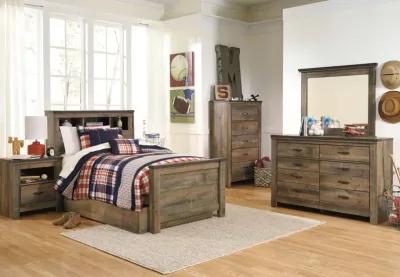 Trinell - Brown - Twin Bookcase Bed With 1 Large Storage Drawer