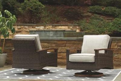 Paradise Trail - Medium Brown - 5 Pc. - Dining Set With 4 Swivel Lounge Chairs