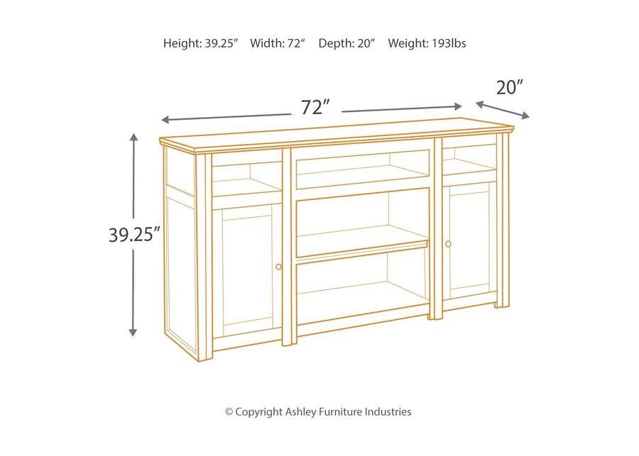 Harpan - Reddish Brown - 2 Pc. - 72" TV Stand With Electric Infrared Fireplace Insert