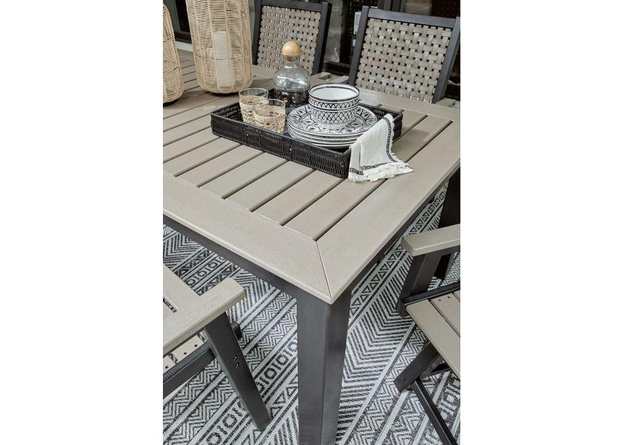 Mount Valley - Black / Driftwood - 7 Pc. - Dining Set