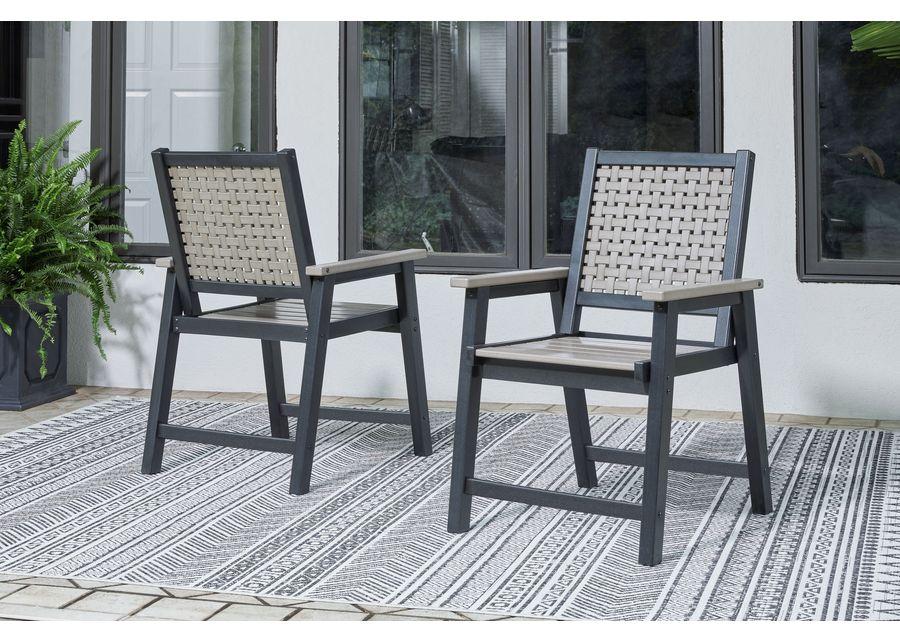 Mount Valley - Black / Driftwood - 7 Pc. - Dining Set