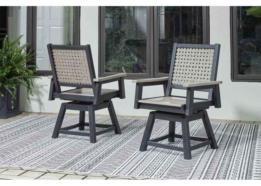 Mount Valley - Black / Driftwood - 7 Pc. - Dining Set