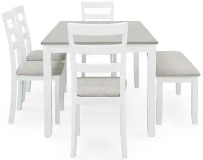 Stonehollow - White / Gray - Rectangular Drm Table Set (Set of 6)