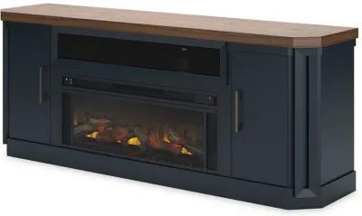 Landocken - Two-tone - 83" TV Stand With Electric Fireplace