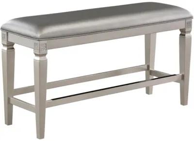 Klina - Counter Height Bench - Silver