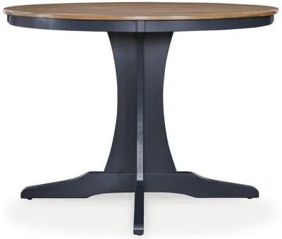 Landocken - Brown / Blue - Round Dining Room Table