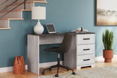 Shawburn - White / Dark Charcoal Gray - Home Office Desk