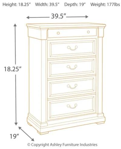 Bolanburg - Antique White / Brown - Five Drawer Chest