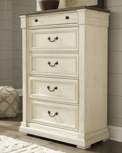 Bolanburg - Antique White / Brown - Five Drawer Chest