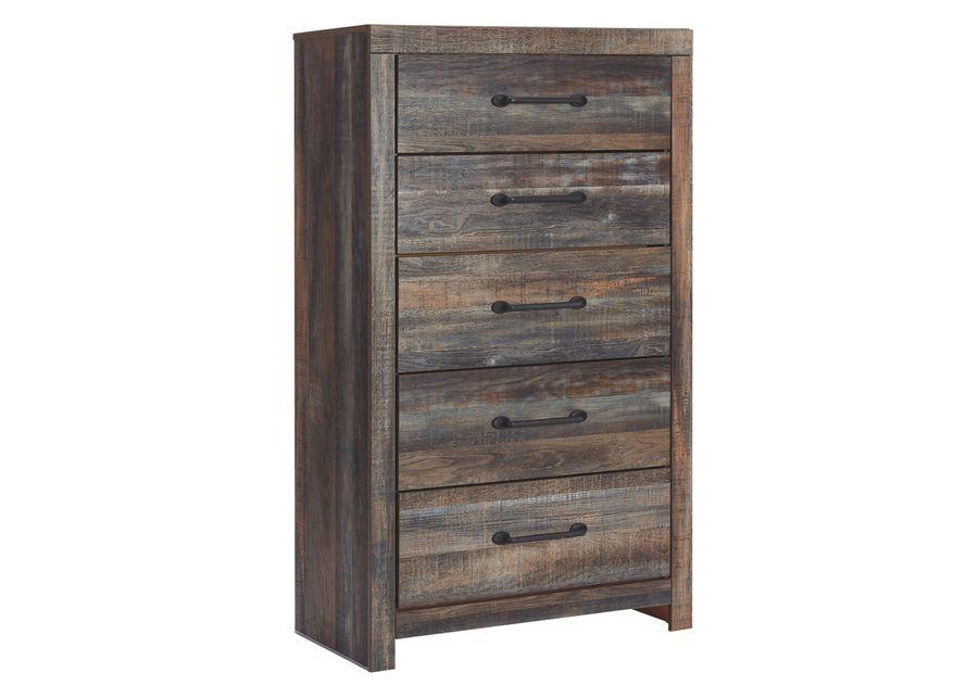 Drystan - Brown / Beige - Five Drawer Chest