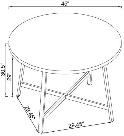 Alcott - Round Dining Table Faux Marble - Carrara