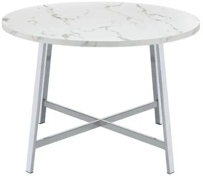 Alcott - Round Dining Table Faux Marble - Carrara