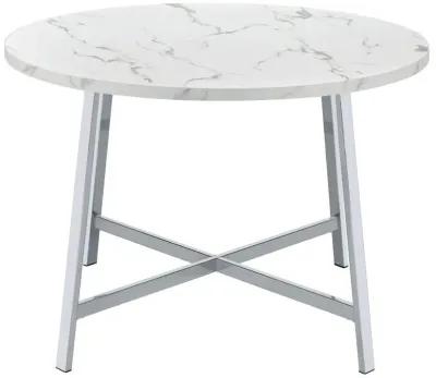 Alcott - Round Dining Table Faux Marble - Carrara