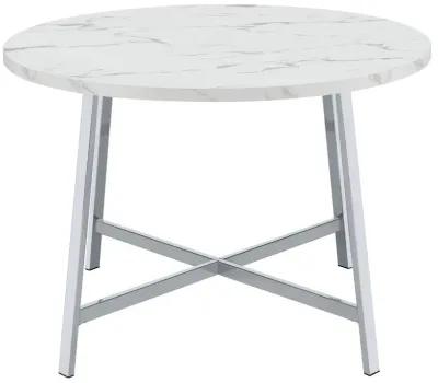 Alcott - Round Dining Table Faux Marble - Carrara