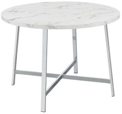 Alcott - Round Dining Table Faux Marble - Carrara