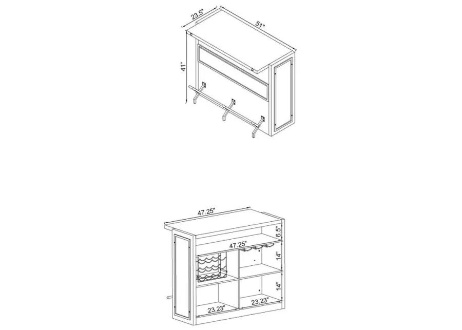 Joe - 5-Shelf Bar Unit - Aged Oak