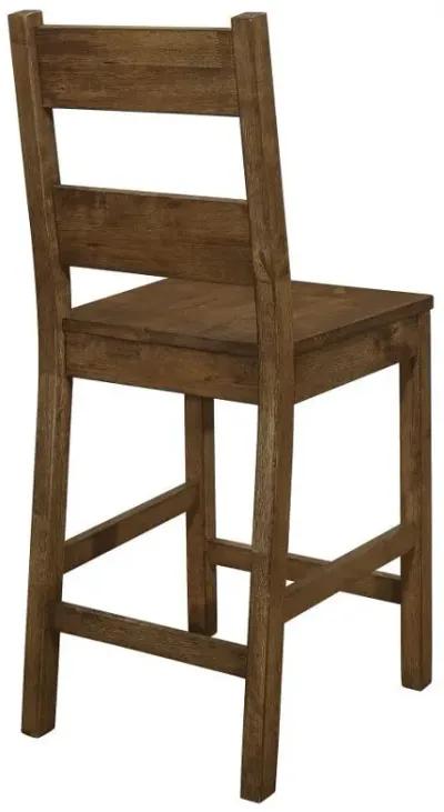 Coleman - Wood Counter Chair (Set of 2) - Rustic Golden Brown