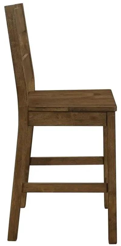 Coleman - Wood Counter Chair (Set of 2) - Rustic Golden Brown