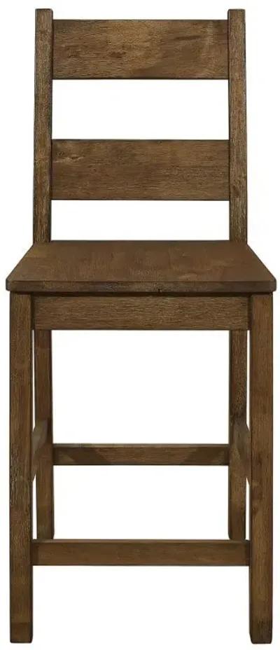 Coleman - Wood Counter Chair (Set of 2) - Rustic Golden Brown